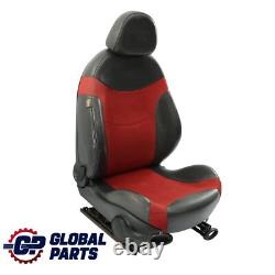 Mini Cooper One R50 Siège Sport Avant Gauche Tissu Kaleido Cuir Tartan Rouge