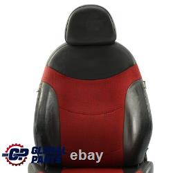 Mini Cooper One R50 Siège Sport Avant Gauche Tissu Kaleido Cuir Tartan Rouge