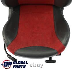 Mini Cooper One R50 Siège Sport Avant Gauche Tissu Kaleido Cuir Tartan Rouge