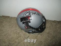 Mini casque signé Texas Tech Red Raiders GRAHAM HARRELL