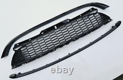 Noir Brillant Grille pour Mini R55 R56 R57 R58 R59 One Cooper Gen 2 LCI 2010+ 3