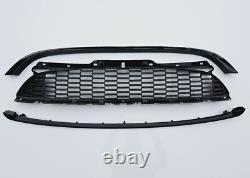 Noir Brillant Grille pour Mini R55 R56 R57 R58 R59 One Cooper Gen 2 LCI 2010+ 3