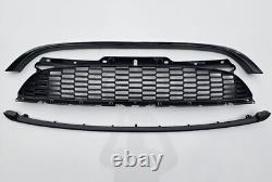 Noir Brillant Grille pour Mini R55 R56 R57 R58 R59 One Cooper Gen 2 LCI 2010+ 3
