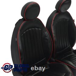 Sièges cuir Mini Cooper One R57 Convertible Chauffés Sport Lounge Noir Rouge Set