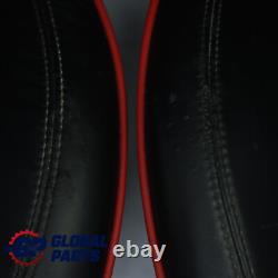 Sièges cuir Mini Cooper One R57 Convertible Chauffés Sport Lounge Noir Rouge Set