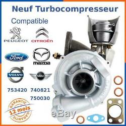 Turbo Chargeur Neuf pour PEUGEOT 1007 1.6 HDI 110 cv 753420-0004, 750030-5001S