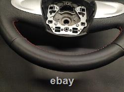 Volant Mini Cooper ONE R55 R56 R57 2 rayons cuir point rouge